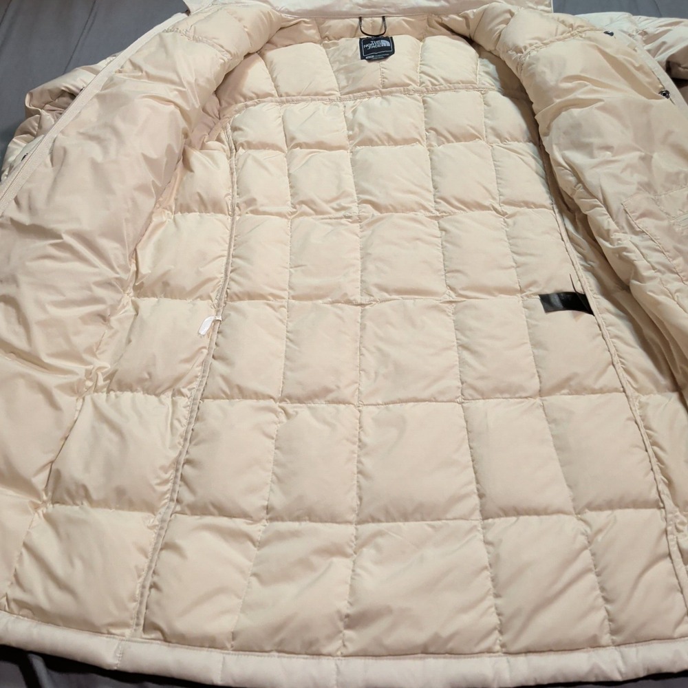The North Face Metropolis 550 Down Parka Jacket Womens Size M White Long Quilted - Picture 3 of 15